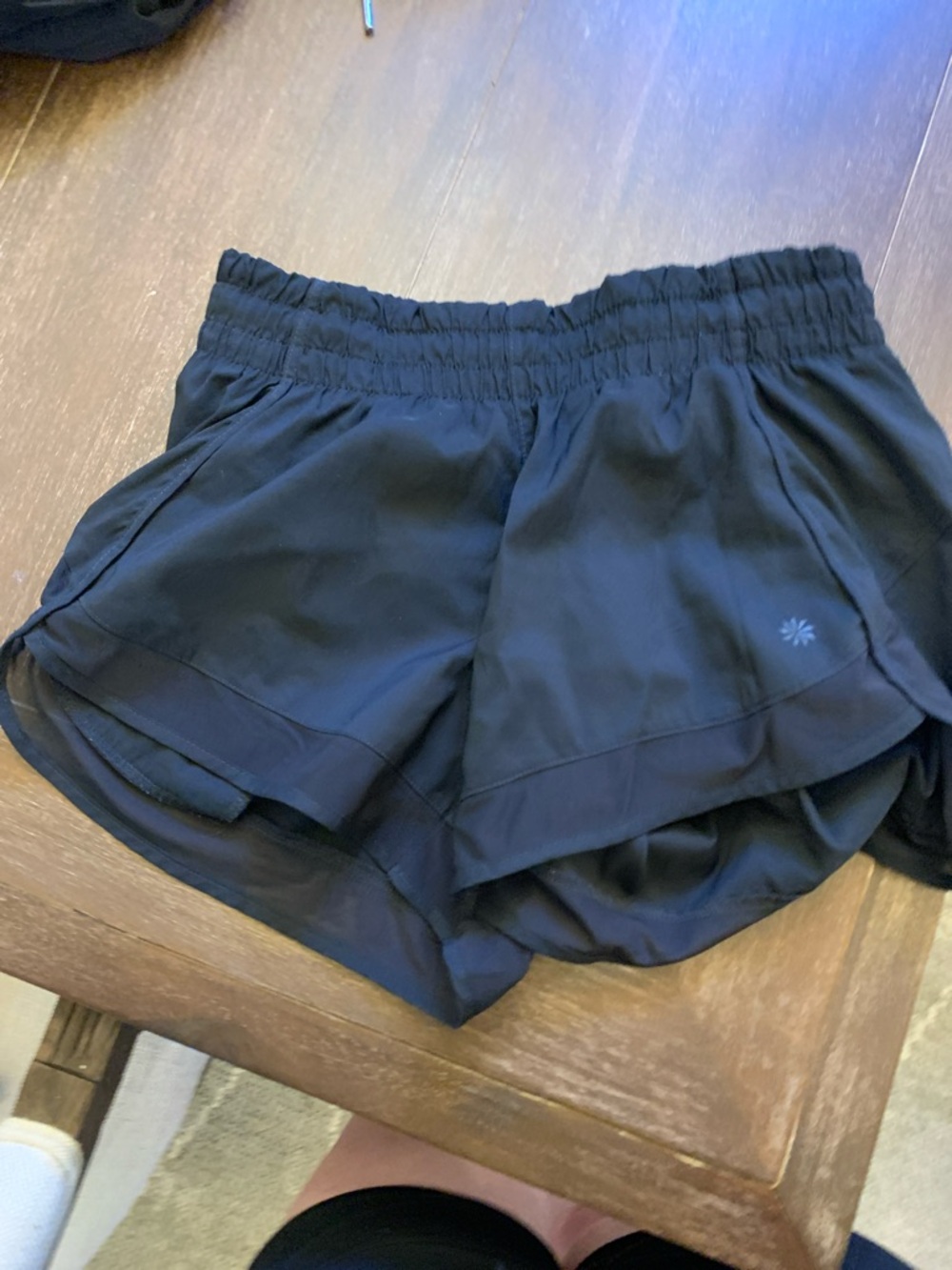 Athleta black running shorts